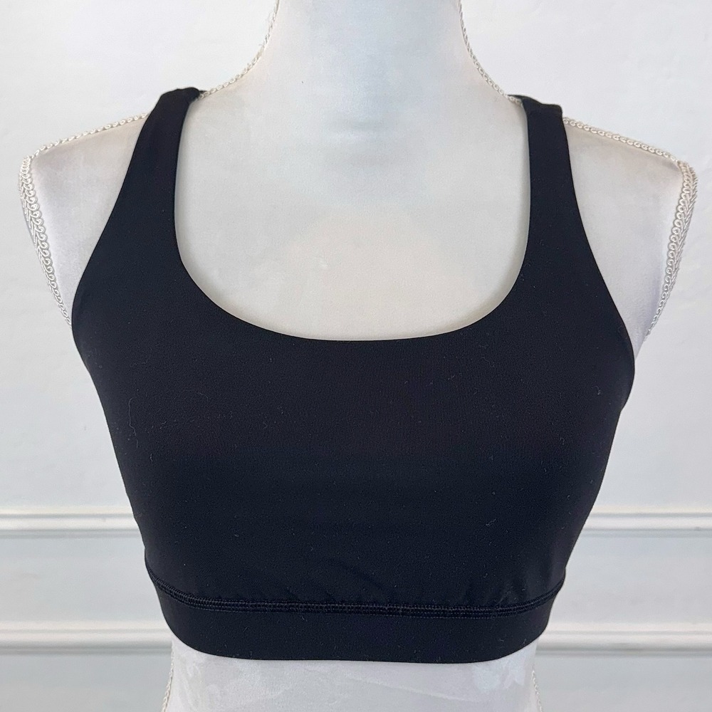 Lululemon‎ Black Strappy Sports Bra Athletic Workout Yoga Fitness Women's